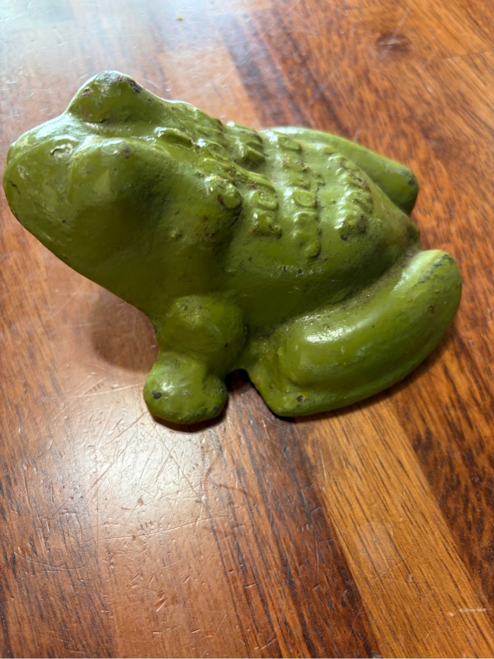 Rare Antique Frog โI Croak For The Jackson Wagonโ Cast Iron Doorstop